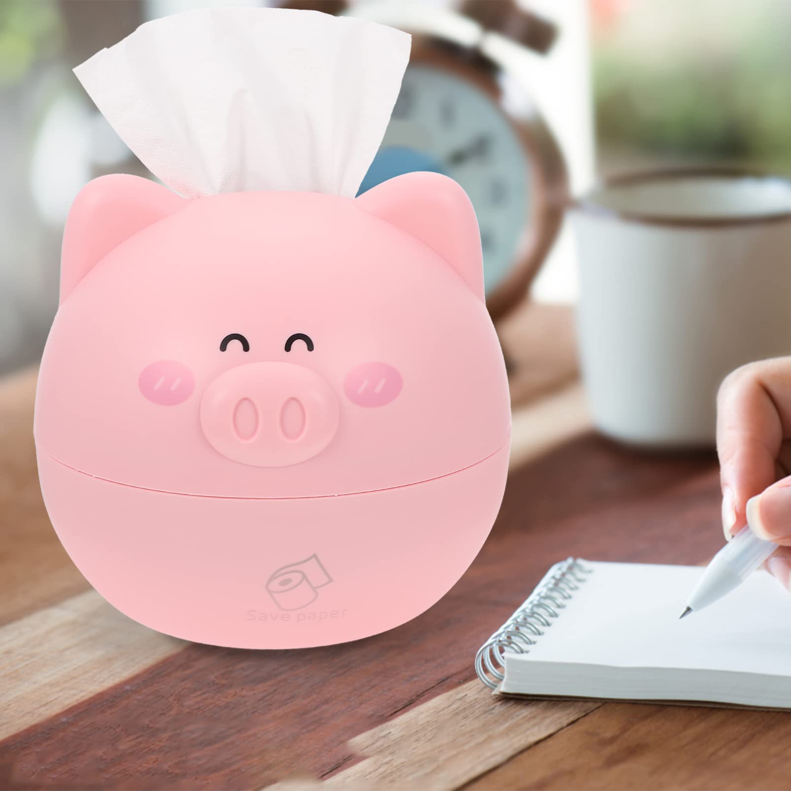 Cute Pig Tissue Box Holder - Cartoon Napkin Dispenser for Bathroom, Bedroom, Dressing Table, Living Room & Office - Home & Car Decoration Accessory - Perfect for Home, Office and Vehicle Use