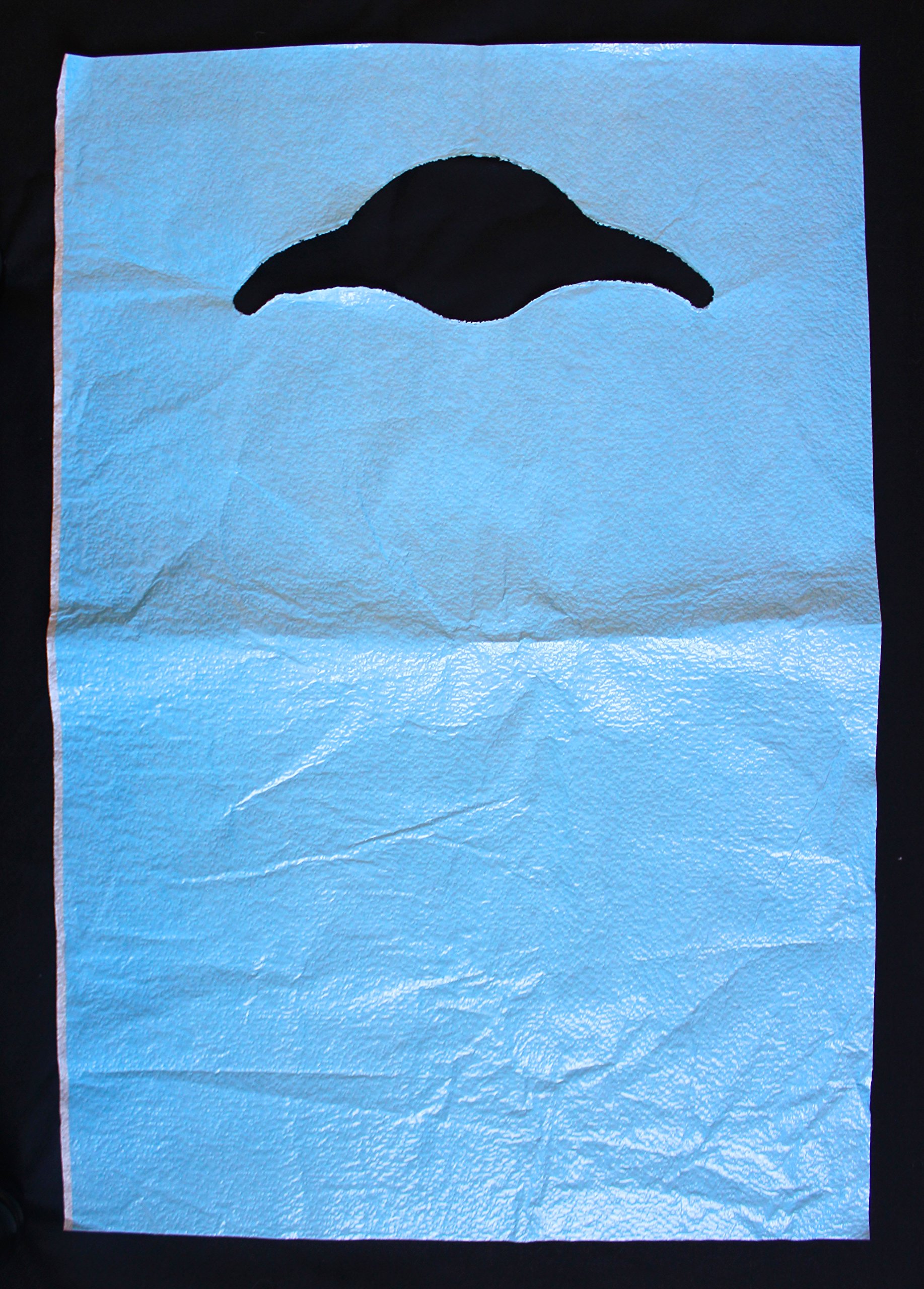 Premium Disposable Adult Bibs for Elderly Care - Pack of 500 Blue Absorbent Drool Bibs - Ideal for Nursing Homes, Hospitals & Home Care for Seniors with Dementia or Swallowing Difficulties