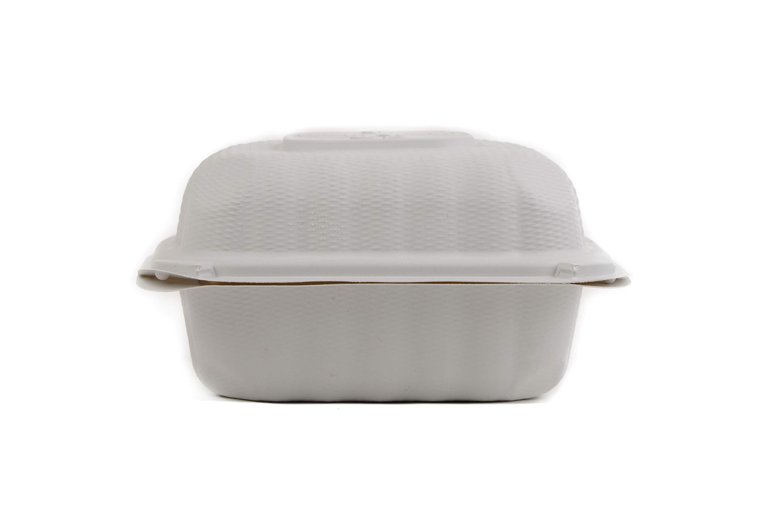 [800 Pack] 6x6 Inch Eco-Friendly Clamshell Takeout Containers - Mineral Filled Polypropylene, Microwave Safe, Biodegradable & Recyclable - Heavy Duty Restaurant Supplies for Food Delivery, Catering & Meal Prep