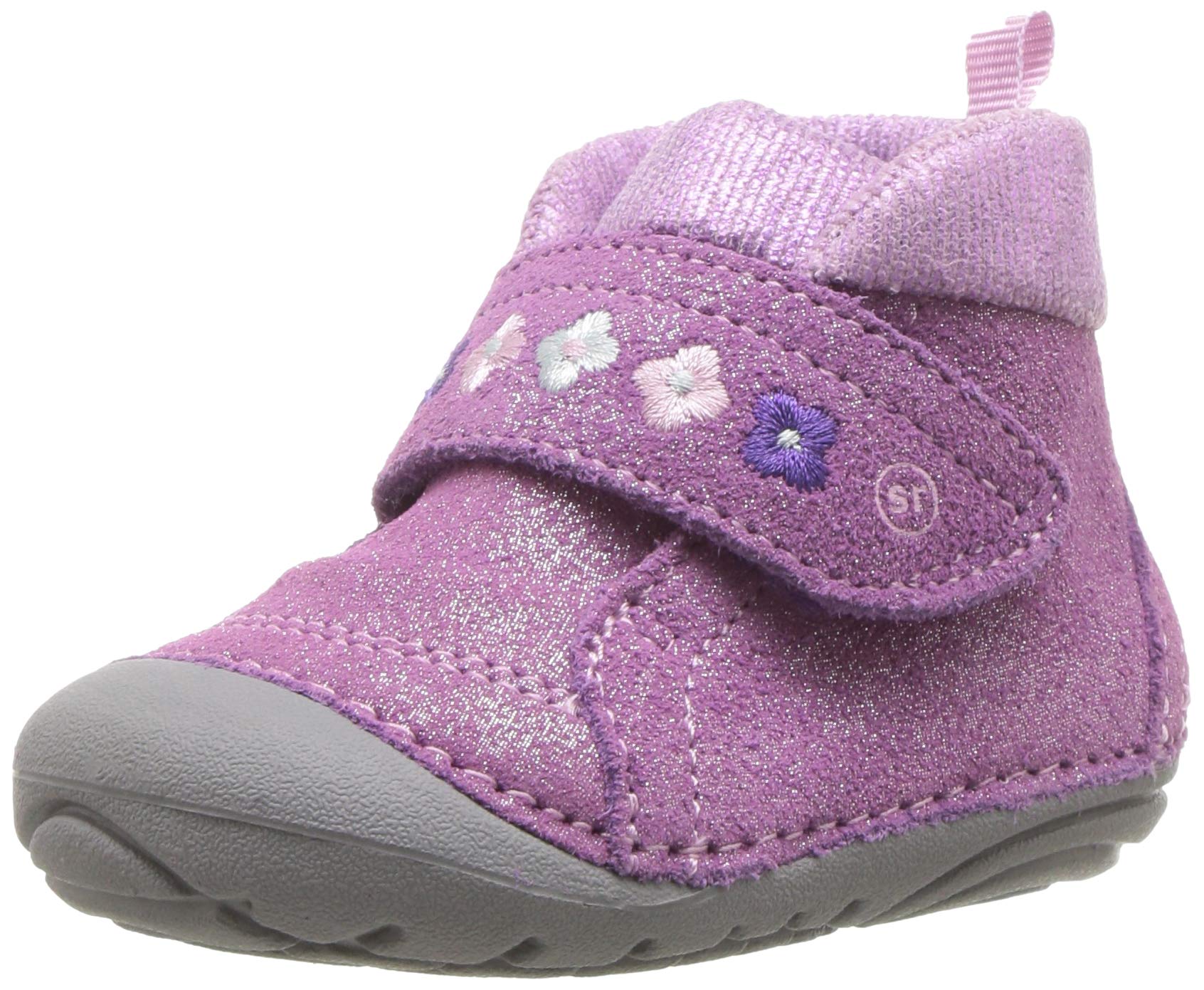 Stride Rite Unisex Toddler Adjustable Suede Ankle Boots for Baby Girls & Boys - Soft Comfortable First Walking Shoes for Indoor & Outdoor Play