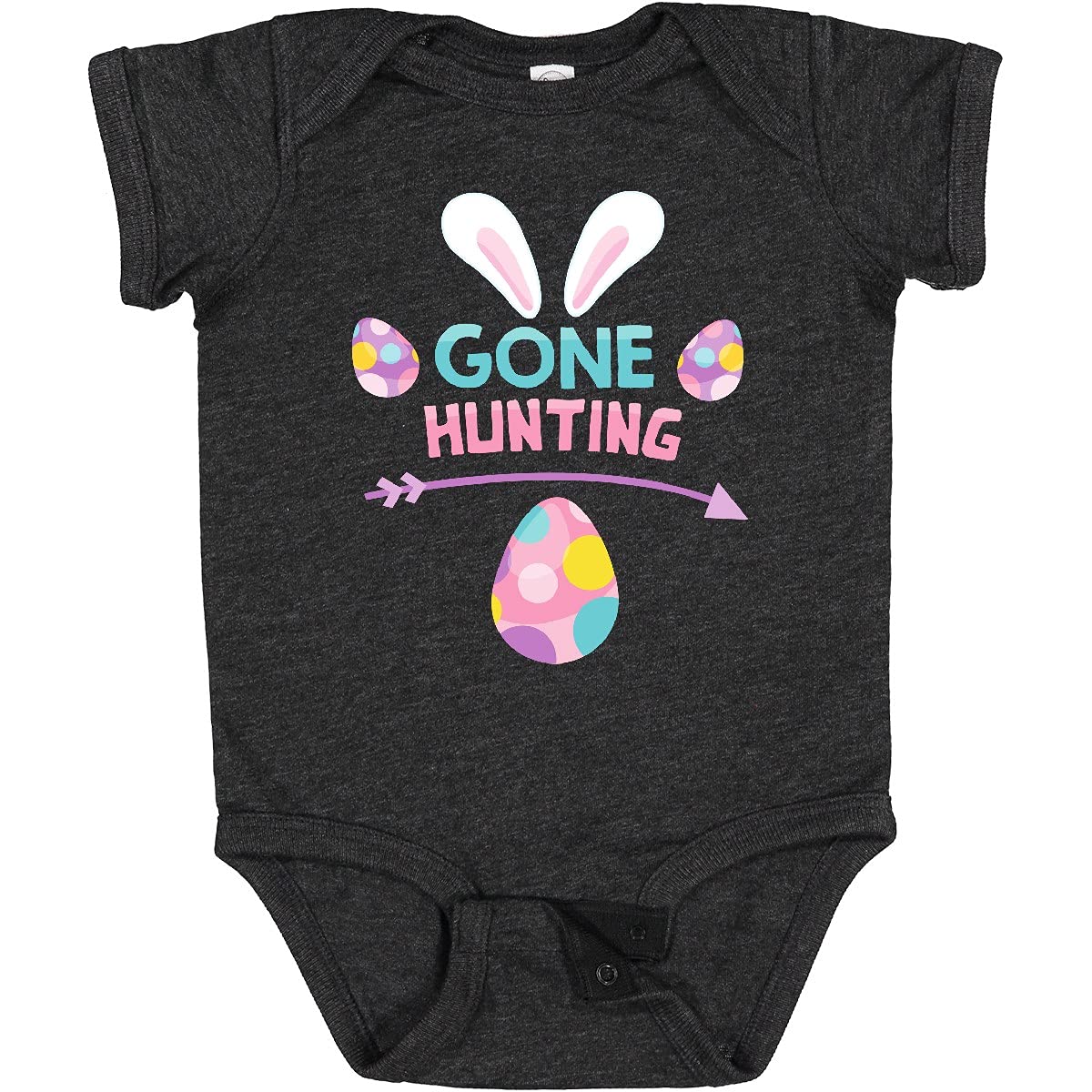 Easter Bunny Baby Bodysuit - Cute Hunting & Eggs Design for Easter Outfits