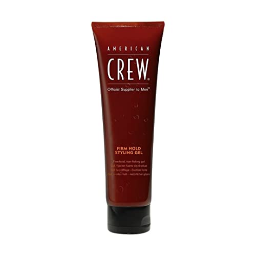 American Crew Firm Hold Styling Gel for Men - Non-Flaking Hair Gel, 8.4 Fl Oz - Perfect for Daily Styling, Professional Looks & Strong Hold All Day