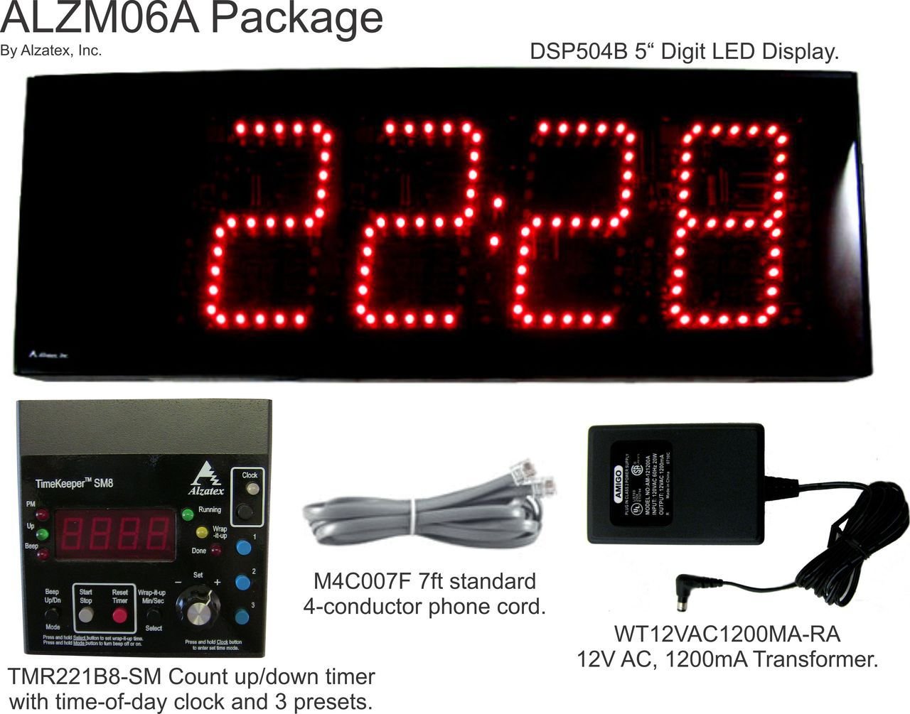 Professional Presentation Timer with Large LED Display - TMR223B8 - Perfect for Meetings, Speeches & Classroom Presentations