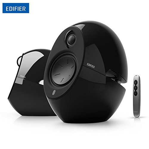 Edifier E25HD Luna Eclipse Bluetooth 4.0 Bookshelf Speakers with Remote Control - Wireless Home Audio System for Living Room, Bedroom, Office & Gaming Setup - Black