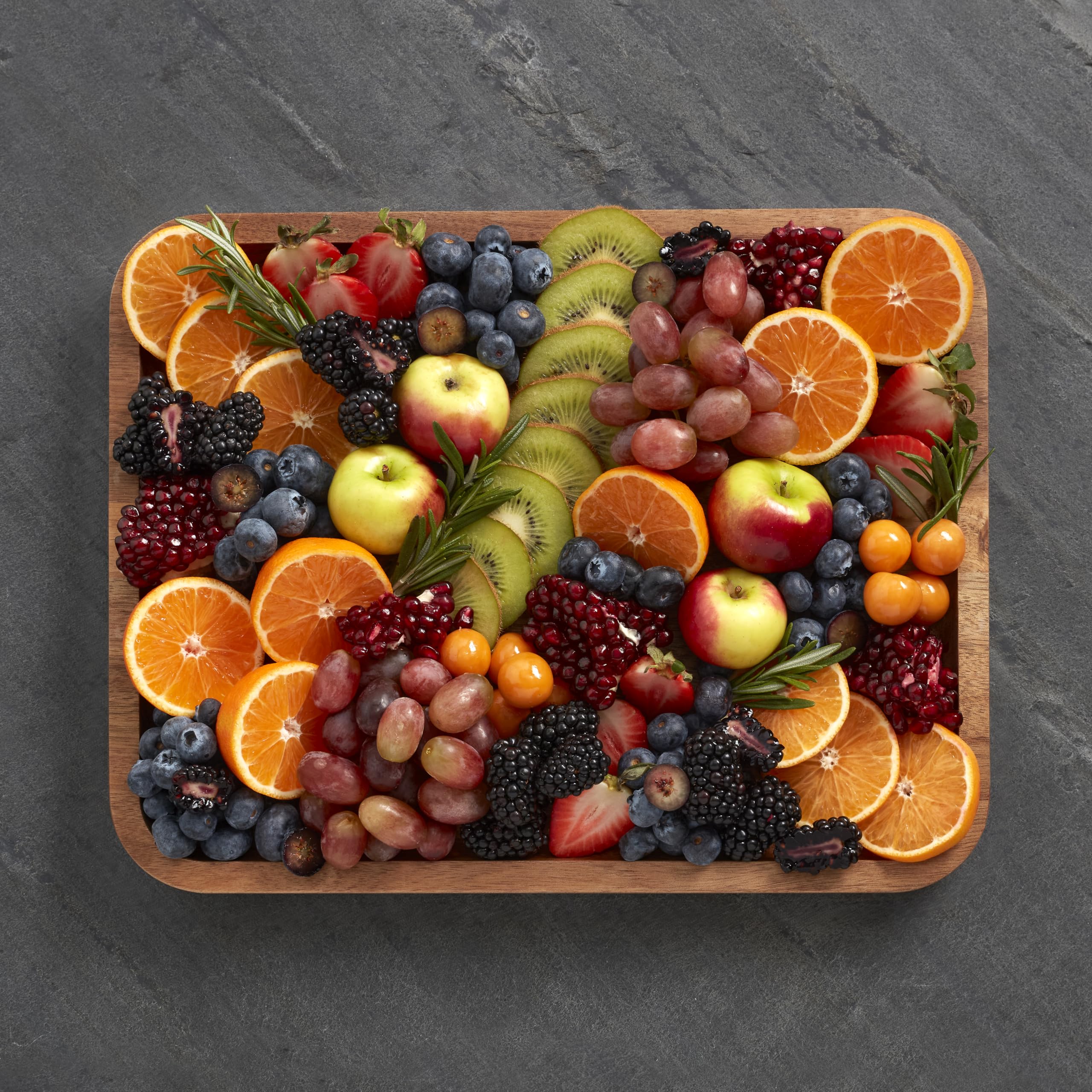 Farberware Acacia Wood Cutting Board with Built-in Compartments & Locking Lid - Charcuterie Board for Cheese, Charcuterie, Snacks - Perfect for Entertaining, Kitchen Prep & Serving