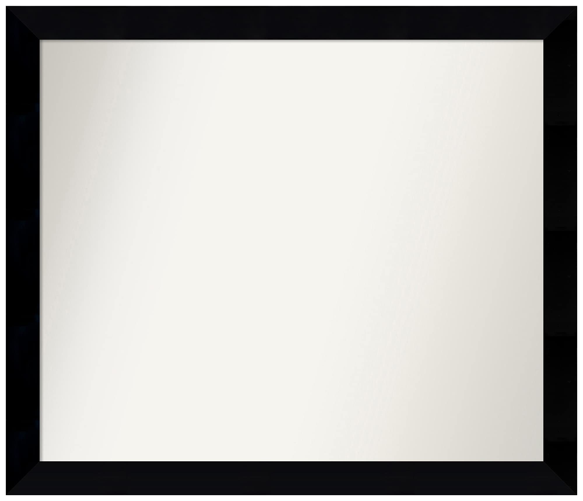 Amanti Art Black Framed Wall Mirror 23.5x27.5 Inches - Custom Size Non-Beveled Bathroom Mirror with Museum Quality Frame - Perfect for Vanity, Bedroom Decor & Entryway Wall Art