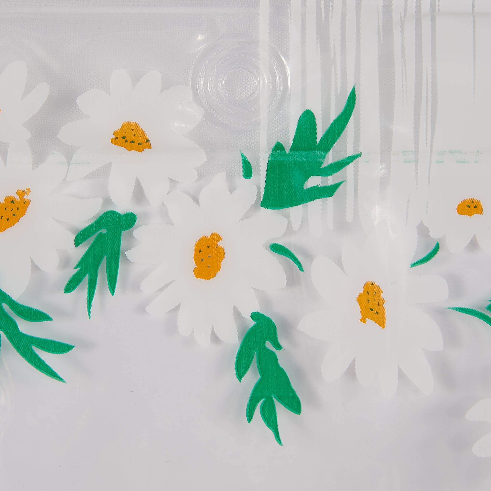 6' Orange and Green Floral Print Shower Curtain - Waterproof Bathroom Decor for Modern Homes, Perfect for Bathrooms, Dorms & Guest Rooms