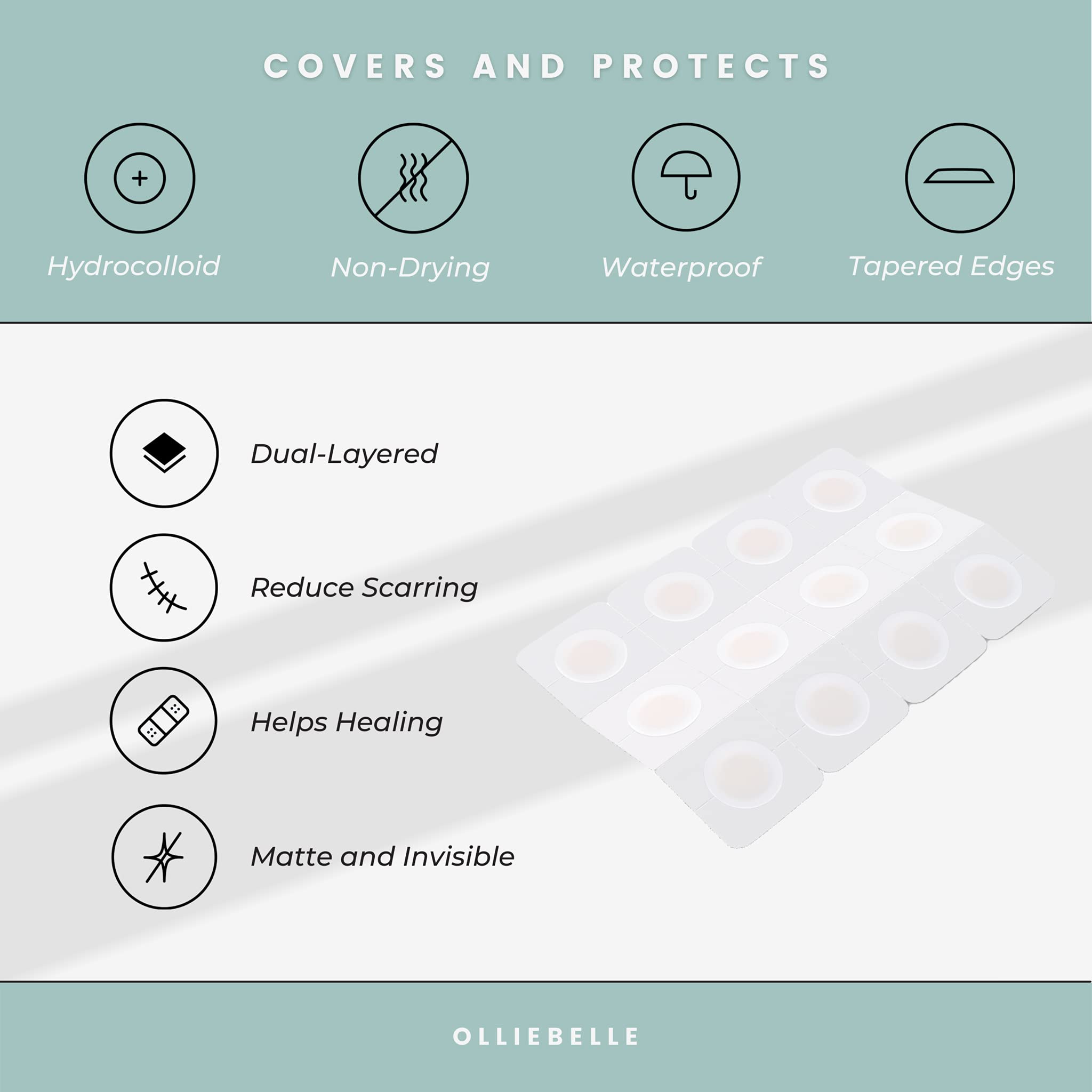 Hydrocolloid Acne Patches (72 Count) - Clear, Waterproof Pimple Patches for Blemish Treatment | Oil Absorbing & Latex-Free | Perfect for Overnight Spot Treatment & Daily Acne Care
