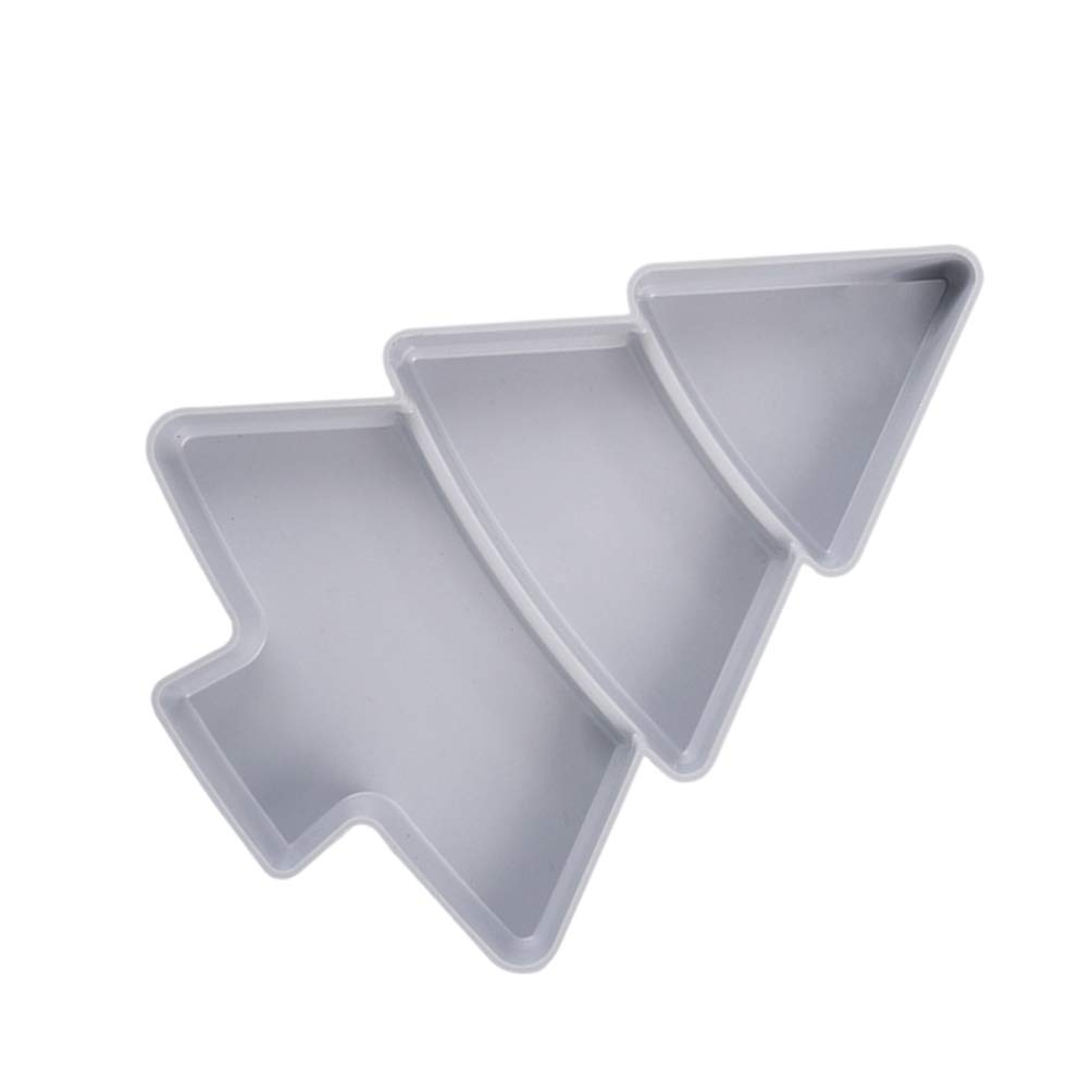 Cabilock Christmas Serving Platter Set - 12 Inch Decorative Holiday Party Tray for Desserts, Appetizers, Cakes & Buffet Dishes - Grey Xmas Dinnerware for Festive Gatherings & Home Decor