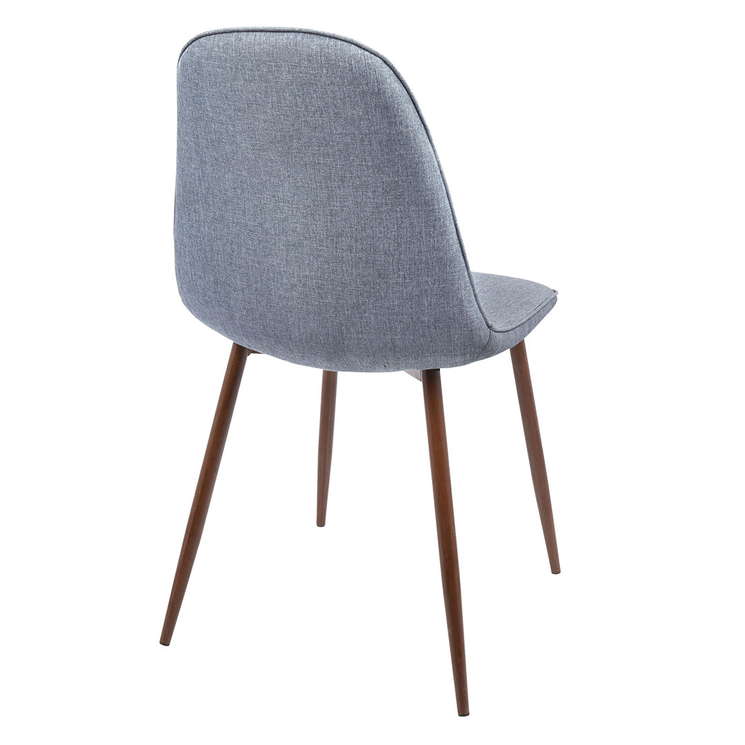 Modern Pebble Dining Chairs Set of 2 - Mid Century Style Kitchen Chairs with Upholstered Seat & Wooden Legs - Perfect for Dining Room, Kitchen, Breakfast Nook & Small Spaces