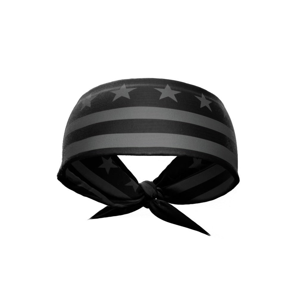 Shadow Stars & Stripes Tie Headband - Patriotic Hair Accessory for Women & Girls - Perfect for 4th of July, Independence Day & USA Themed Events