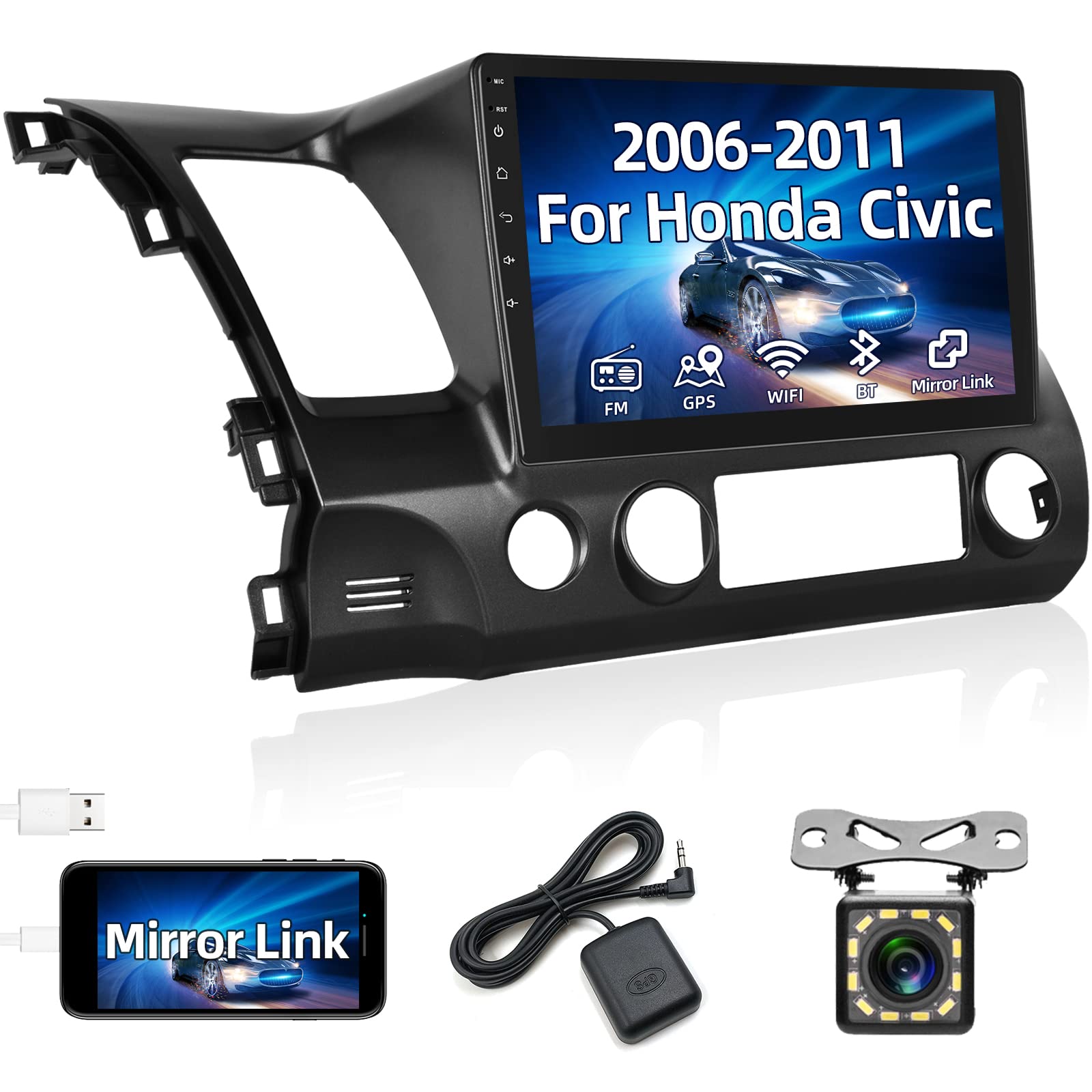 2006-2011 Honda Civic Car Stereo - 10.1