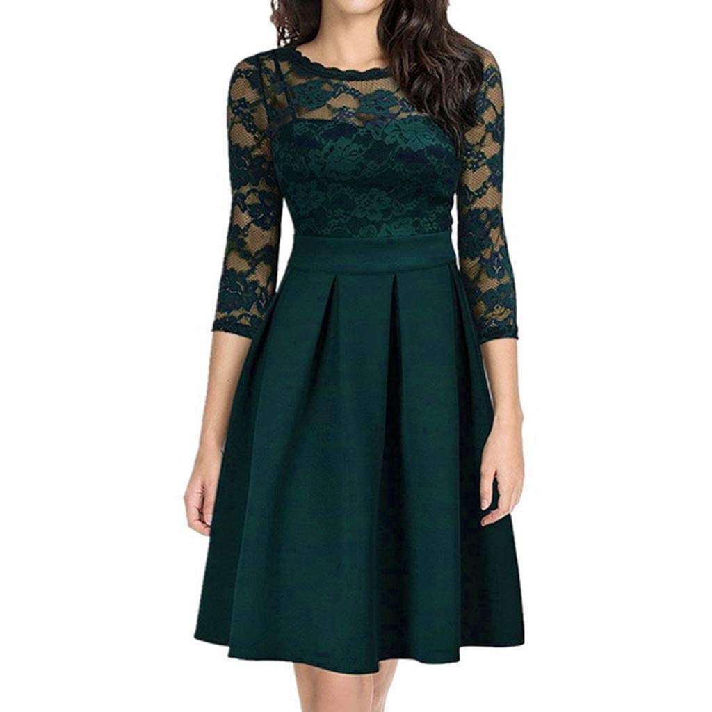 Elegant Women's Lace Hollow-Out Casual Dress with Patchwork Design - Plus Size Summer Flowy Dress for Beach, Party & Everyday Wear