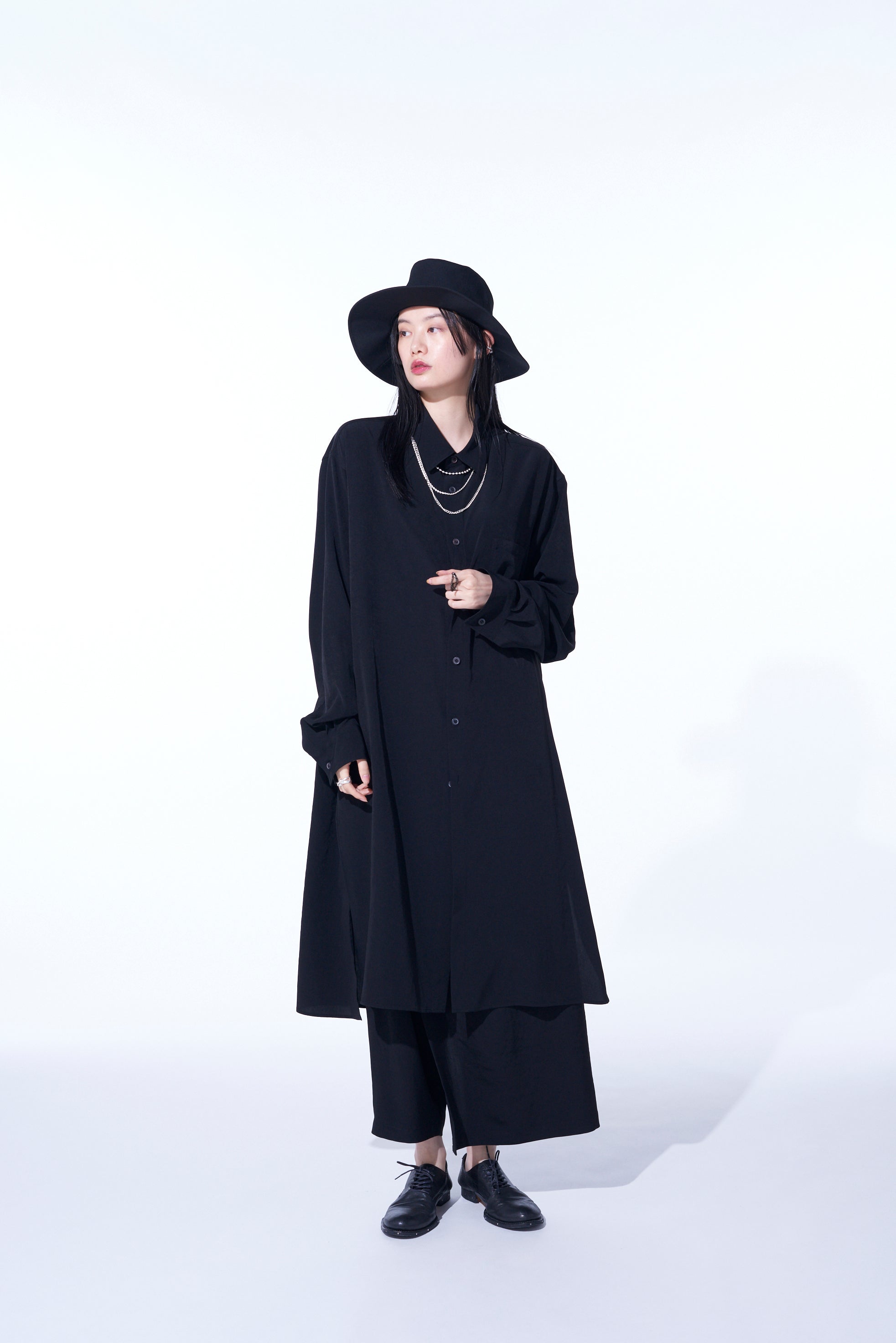 CREPE DE CHINE Regular Collar Loose Fit Long Sleeve Shirt for Women - Elegant Casual & Office Wear