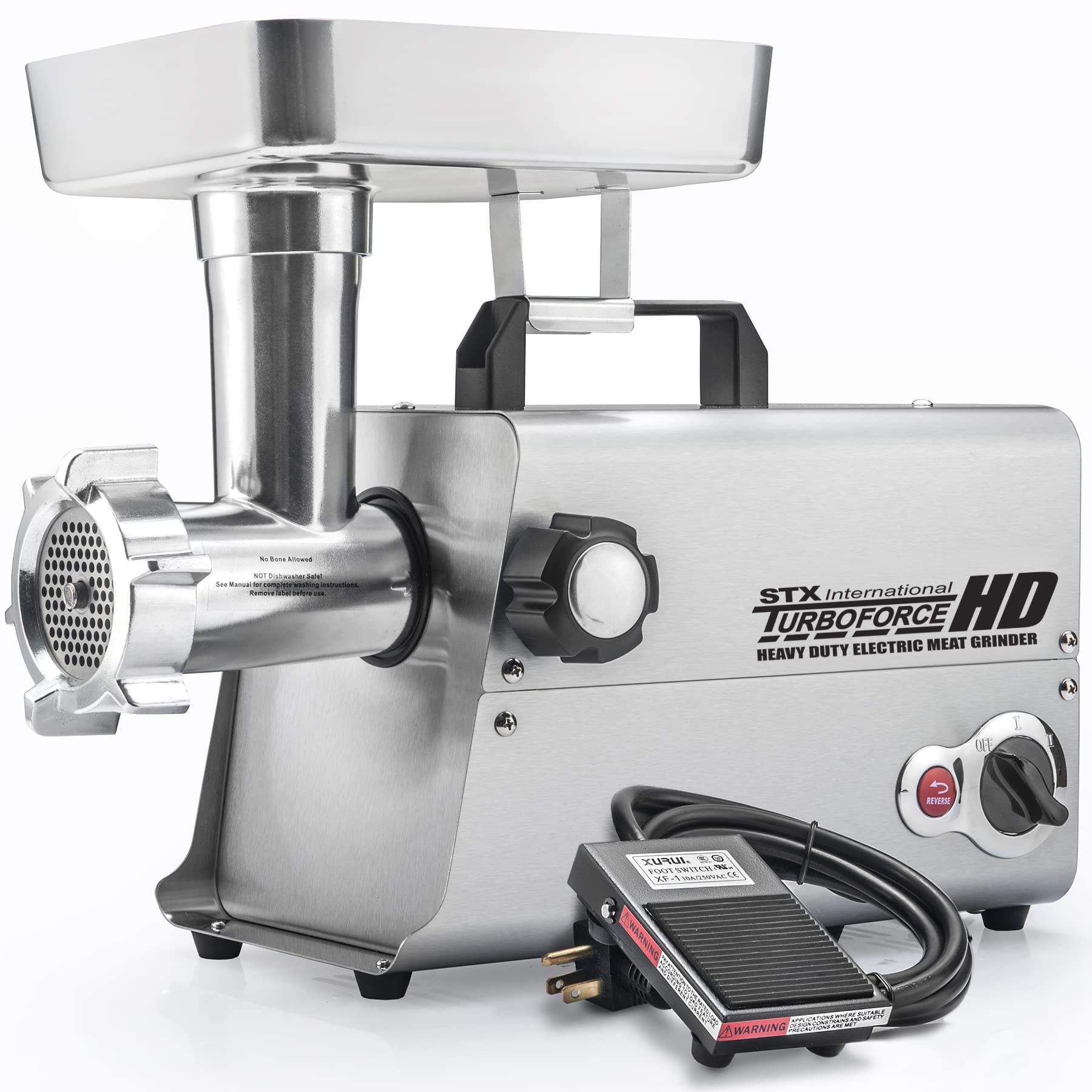 Powerful 3500W 6-in-1 Electric Meat Grinder with Sausage Stuffer & Kubbe Maker - Heavy Duty Stainless Steel Meat Mincer with 5 Grinding Plates, Foot Pedal & Accessories - Perfect for Home Butchering, Sausage Making & Food Prep