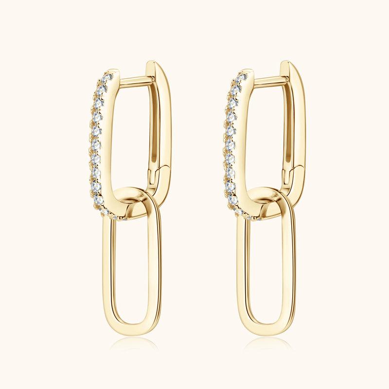 Luxury Moissanite Pavé Drop Earrings for Women - Hypoallergenic 925 Sterling Silver Dangle Earrings - Perfect for Weddings, Parties & Special Occasions
