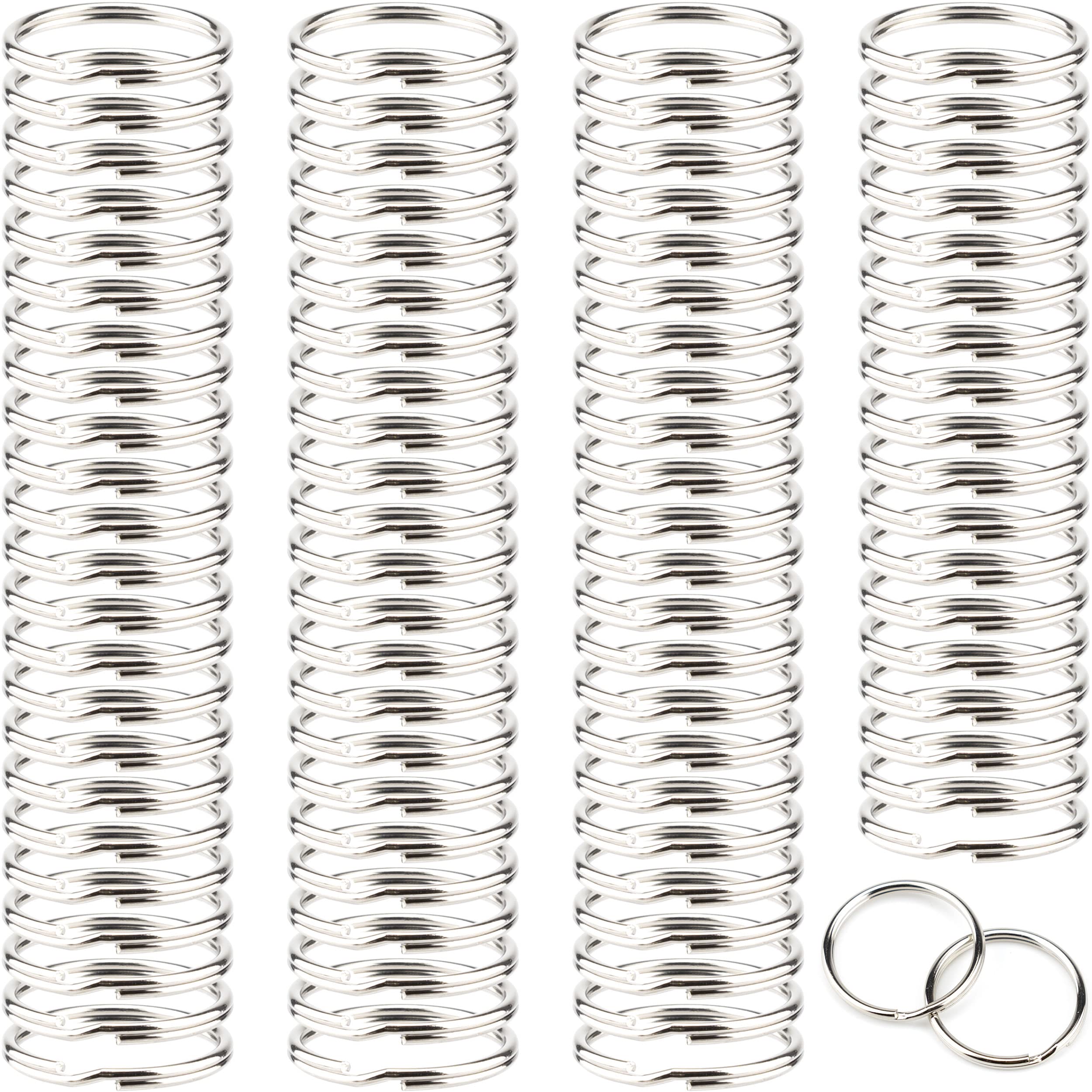 200pcs 1 Inch Metal Split Key Rings for Keychains, Crafts & Lanyards