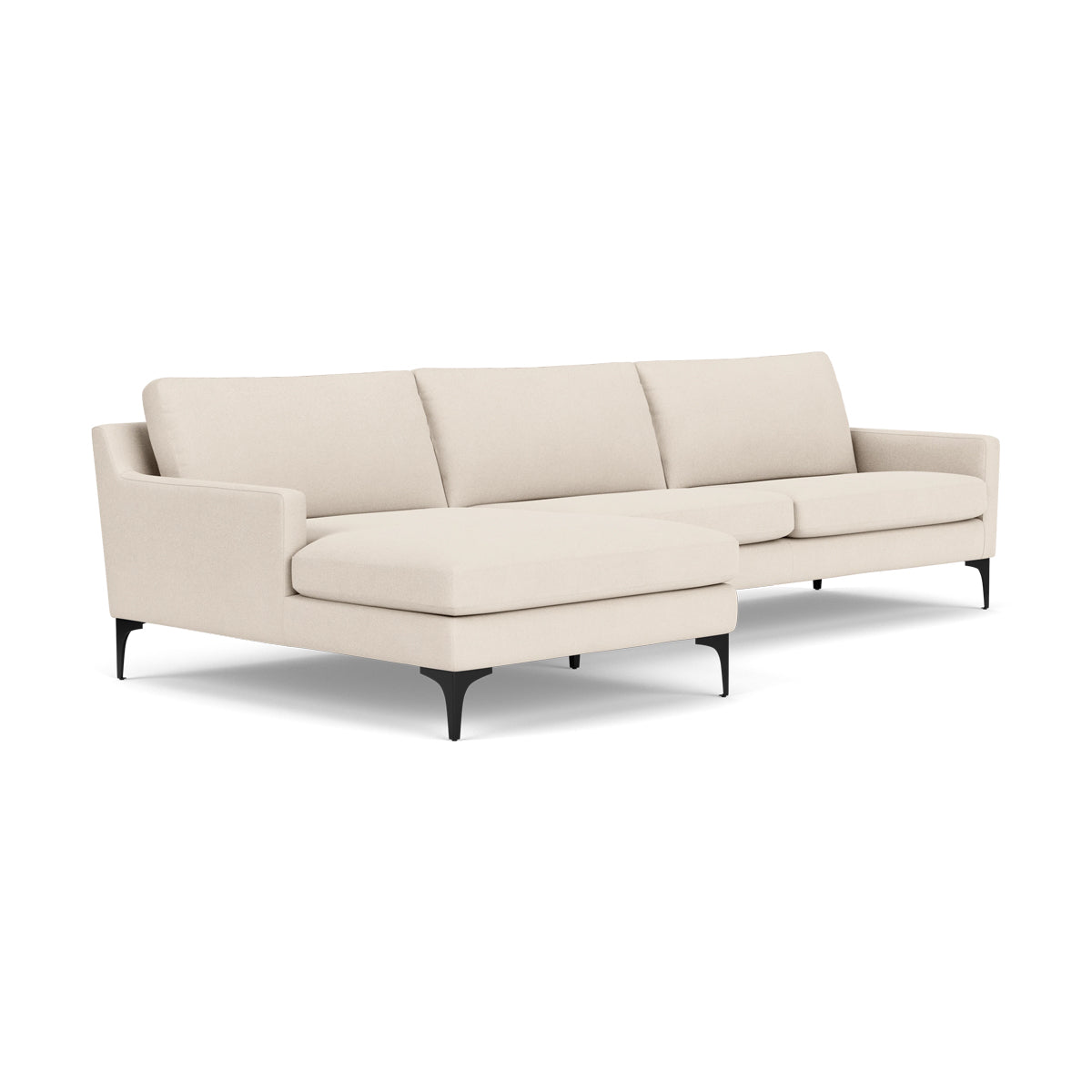 Astha Fabric Left Chaise Sofa - Modern L-Shaped Sectional Couch with Reversible Design for Living Room, Lounge & Home Theater Comfort