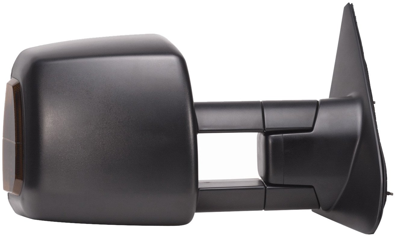 Fit System 70103T Power Heated Foldaway Textured Black Dual Extendable Towing Mirror with Turn Signal & Running Lights for Toyota Tundra & Sequoia - Perfect for Safe Towing, Night Driving & Off-Road Adventures