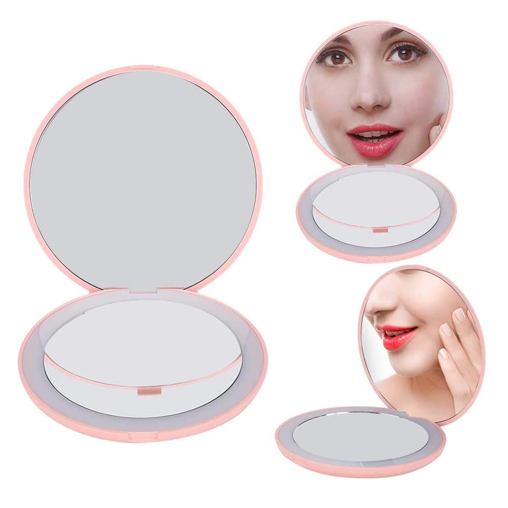 Magnifying Cosmetic Mirror with No Stroboscopic Light - Portable Travel Makeup Mirror for Precise Application | Perfect for Home Vanity, Hotel Rooms & On-the-Go Touchups