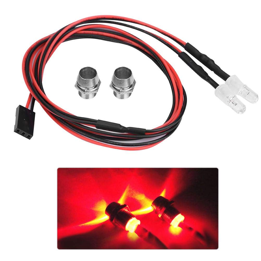 1/10 Scale RC Car LED Light Bar - 5mm Red Headlights for Drift Racing Models | Waterproof LED Accessories for Night Driving & Off-Road RC Vehicles