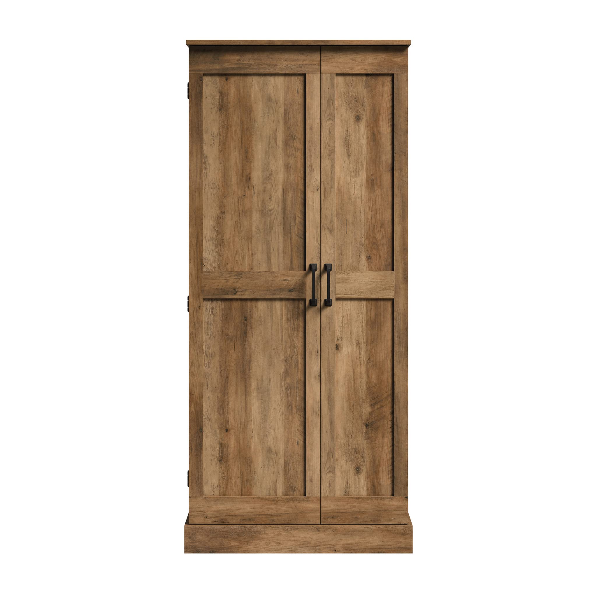 Sauder 2-Door Swing Out Storage Cabinet - Pantry Organizer with Rural Pine Finish | Kitchen, Bathroom & Garage Storage Solution