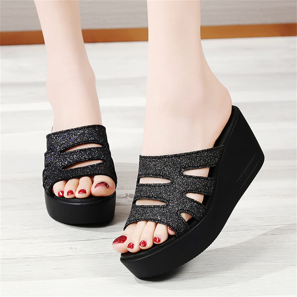 Women's Platform Sandals - Comfortable Casual Wedge Heel Summer Shoes for Beach, Vacation & Outdoor Walking | Fashionable Slip-On Sandals for Women