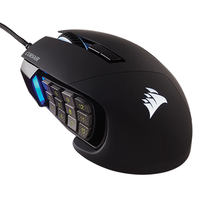 CORSAIR SCIMITAR RGB ELITE Wired Gaming Mouse - 16,000 DPI, 12 Programmable Buttons, Optical Sensor for MOBA/MMO Games - Perfect for Esports, PC Gaming & Professional Gamers
