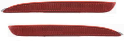 Evan Fischer Rear Bumper Reflector Set of 2 - Compatible with 2010-2013 Mazda 3, 2010 Mazda 3 Sport & 2012-2013 Mazda 3 Sport (MA2831100, MA2830100) - Driver & Passenger Side Replacement Parts - Enhance Nighttime Visibility & Safety