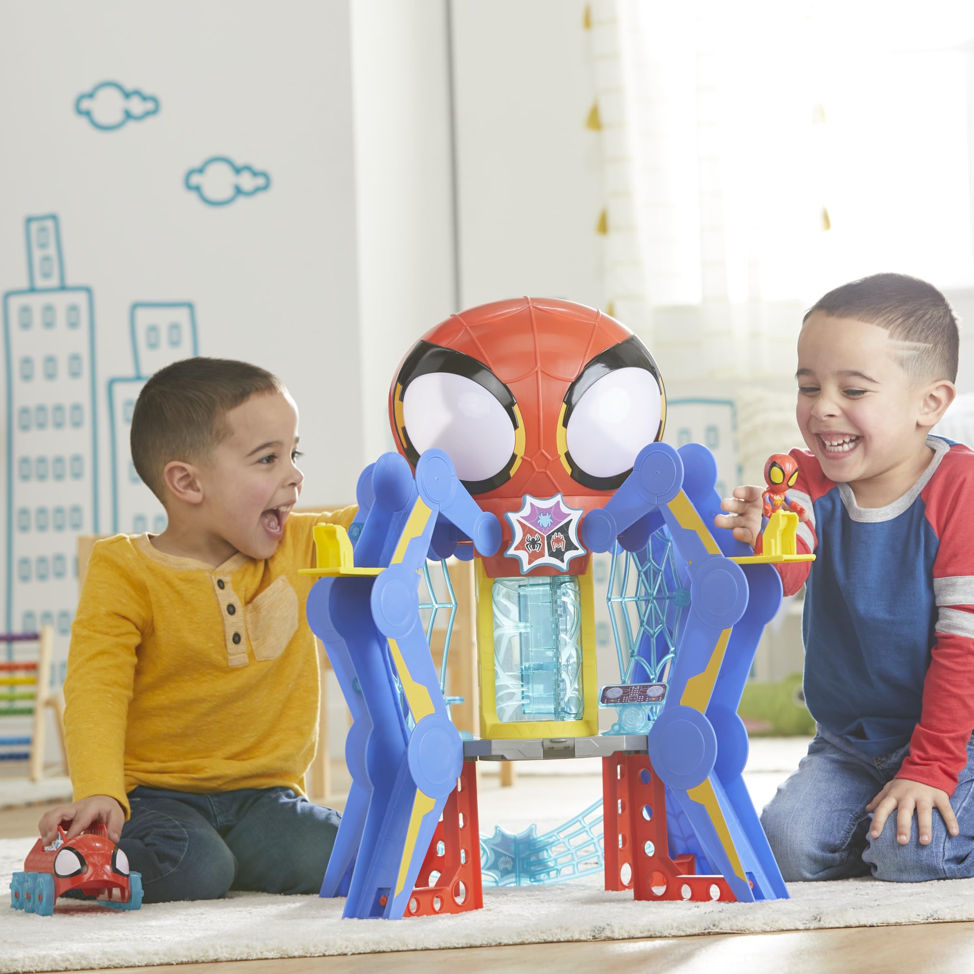 Spidey and His Amazing Friends Web-Spinners Web-Quarters Playset - Marvel Superhero Action Figure Toy Set with Vehicle & Accessories for Kids Ages 3+ | Pretend Play, Birthday Gift, Superhero Adventure Roleplay