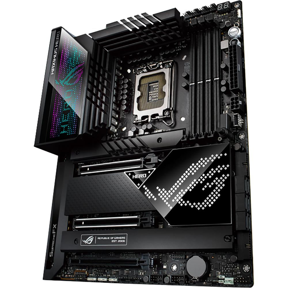 ASUS ROG MAXIMUS Z690 HERO WiFi 6E Gaming Motherboard - Intel LGA 1700 Socket, DDR5, PCIe 5.0, Aura Sync RGB - Perfect for High-End PC Gaming & Content Creation