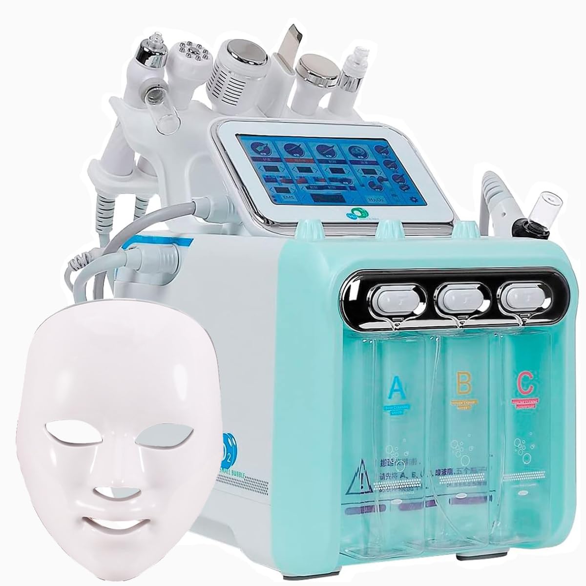 7-in-1 Professional Hydrogen Oxygen Facial Machine - Multifunctional Hydrafacial Device for Home & Salon Use | Skin Rejuvenation, Deep Cleansing & Anti-Aging Treatment