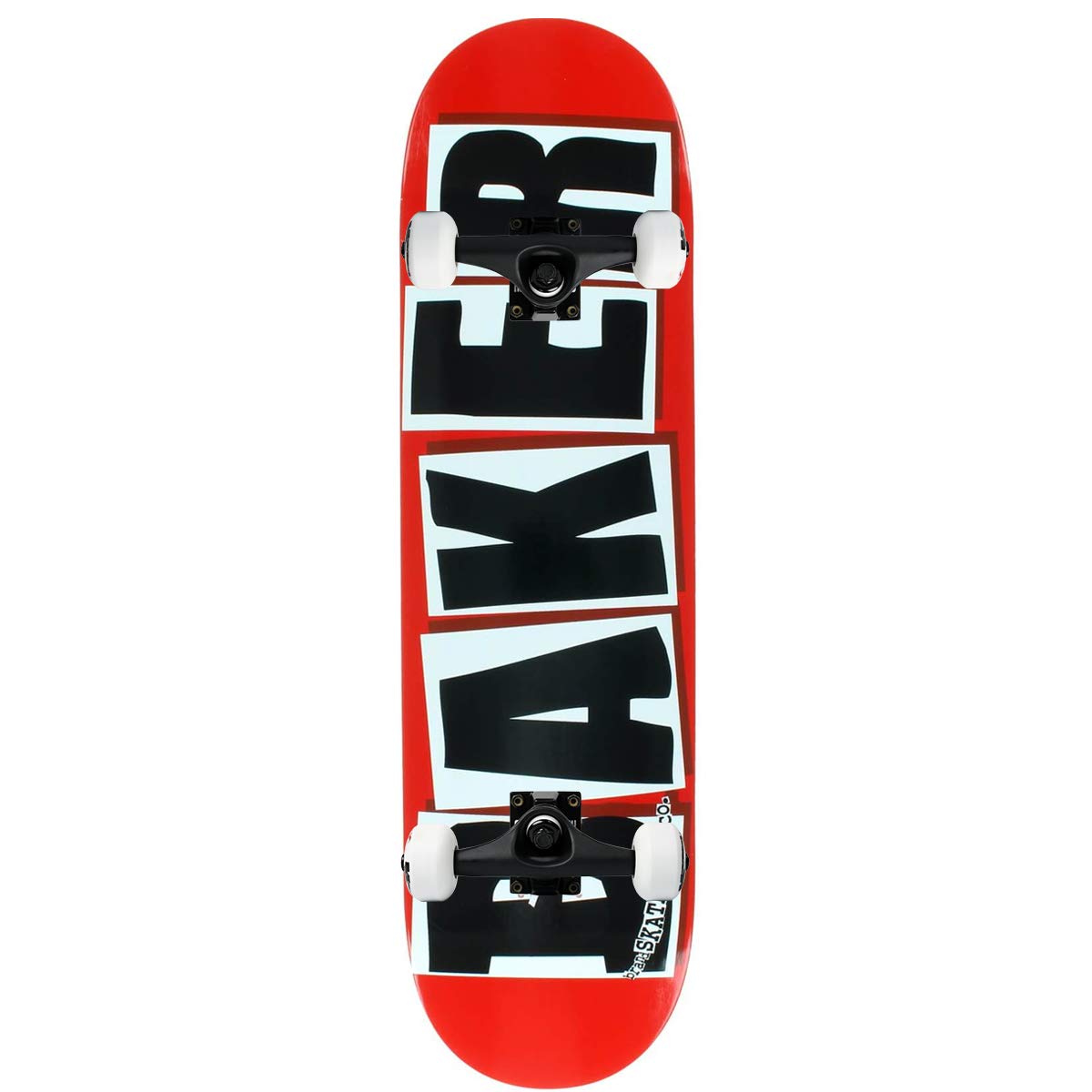 Baker Skateboard Deck with Brand Logo - Red/Black 8.47