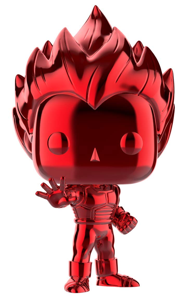 Dragon Ball Z Super Saiyan Vegeta Red Chrome #154 Funko Pop Vinyl Figure - Anime Collectible for Fans, Perfect for Display & Gifts