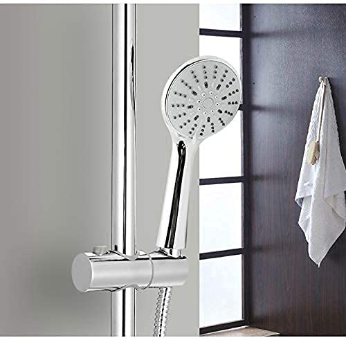 5-Mode Wall Mounted Rainfall Shower Head - ABS Chrome Finish Water Saving Shower Nozzle with High Pressure Spray for Luxurious Bathroom Experience | Perfect for Home, Hotel & Spa Use