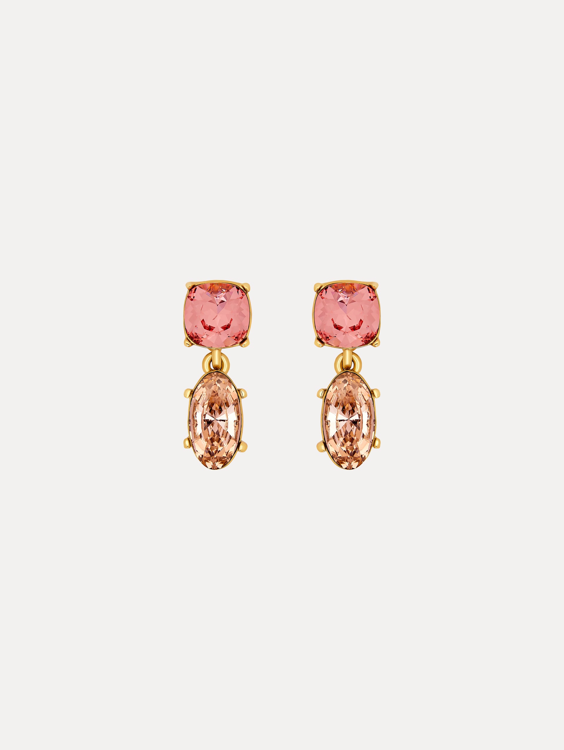 Elegant Double Crystal Drop Earrings for Women - Sparkling Dangle Jewelry for Party, Wedding & Evening Wear - Hypoallergenic & Stylish Accessories