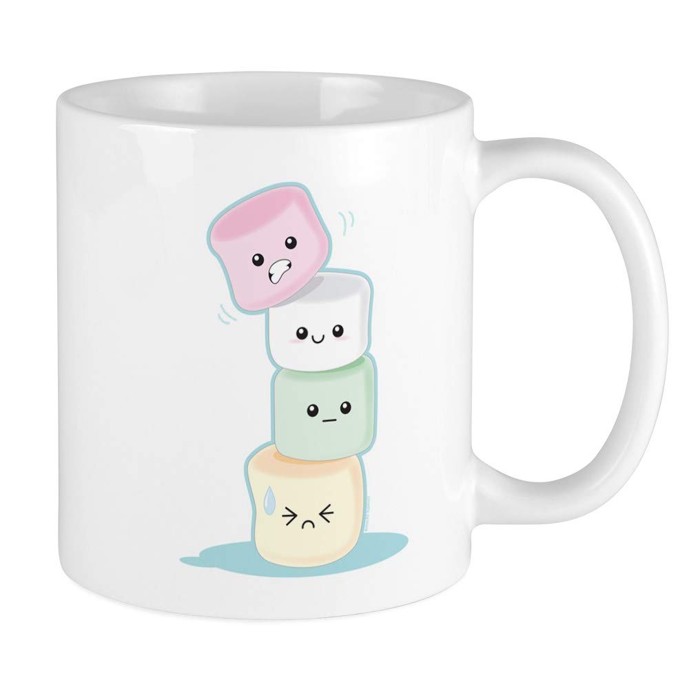 Stacked Marshmallows Ceramic Coffee Mug 11 oz - Perfect for Hot Cocoa, Tea & Coffee - Ideal for Office, Home & Gifts