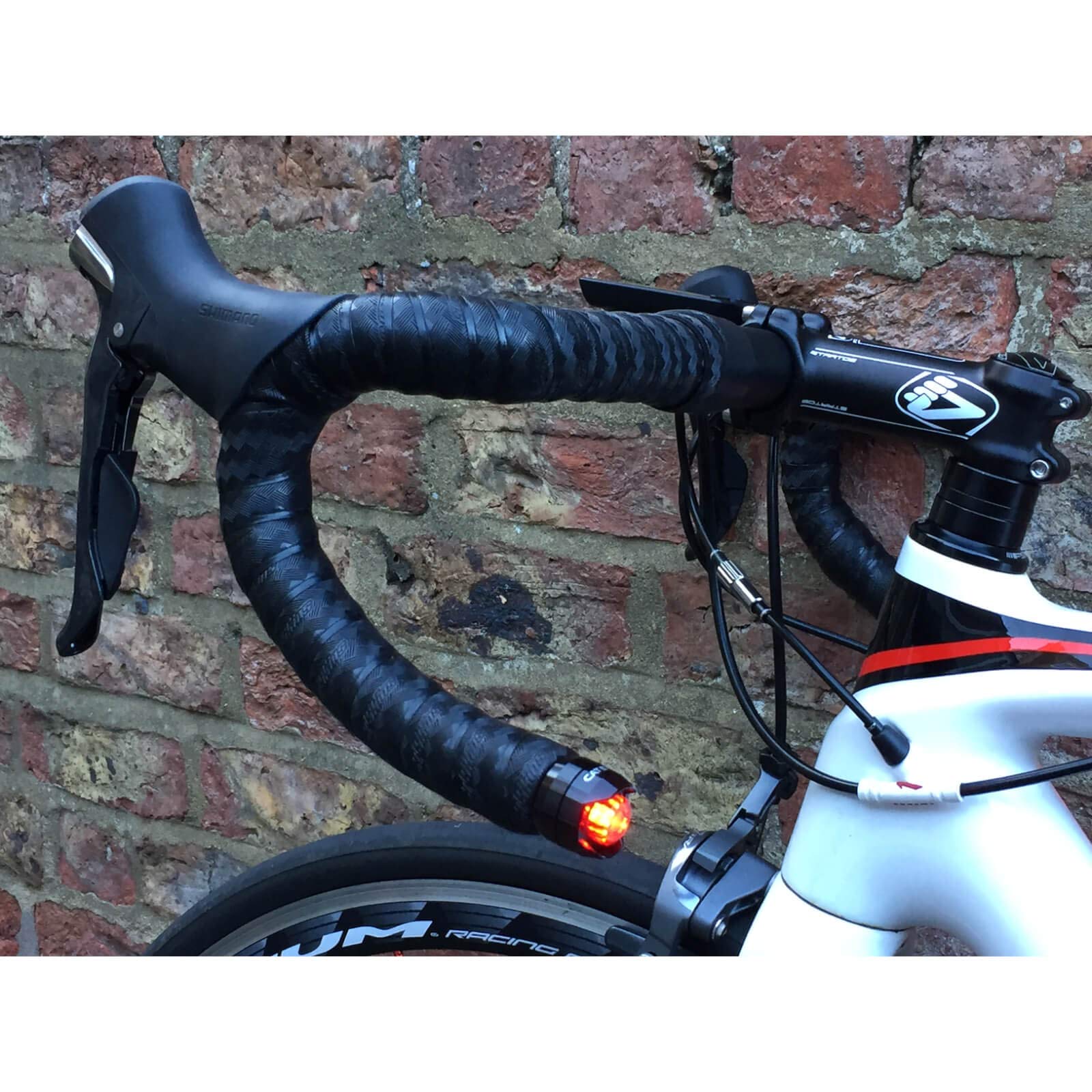 Cat Eye ORB Bar End Safety Bike Light Set for Handlebars - Black/Red - Waterproof LED Cycling Lights for Night Riding, Mountain Bikes & Commuting - Easy Install Handlebar Safety Lights for Road Bicycles