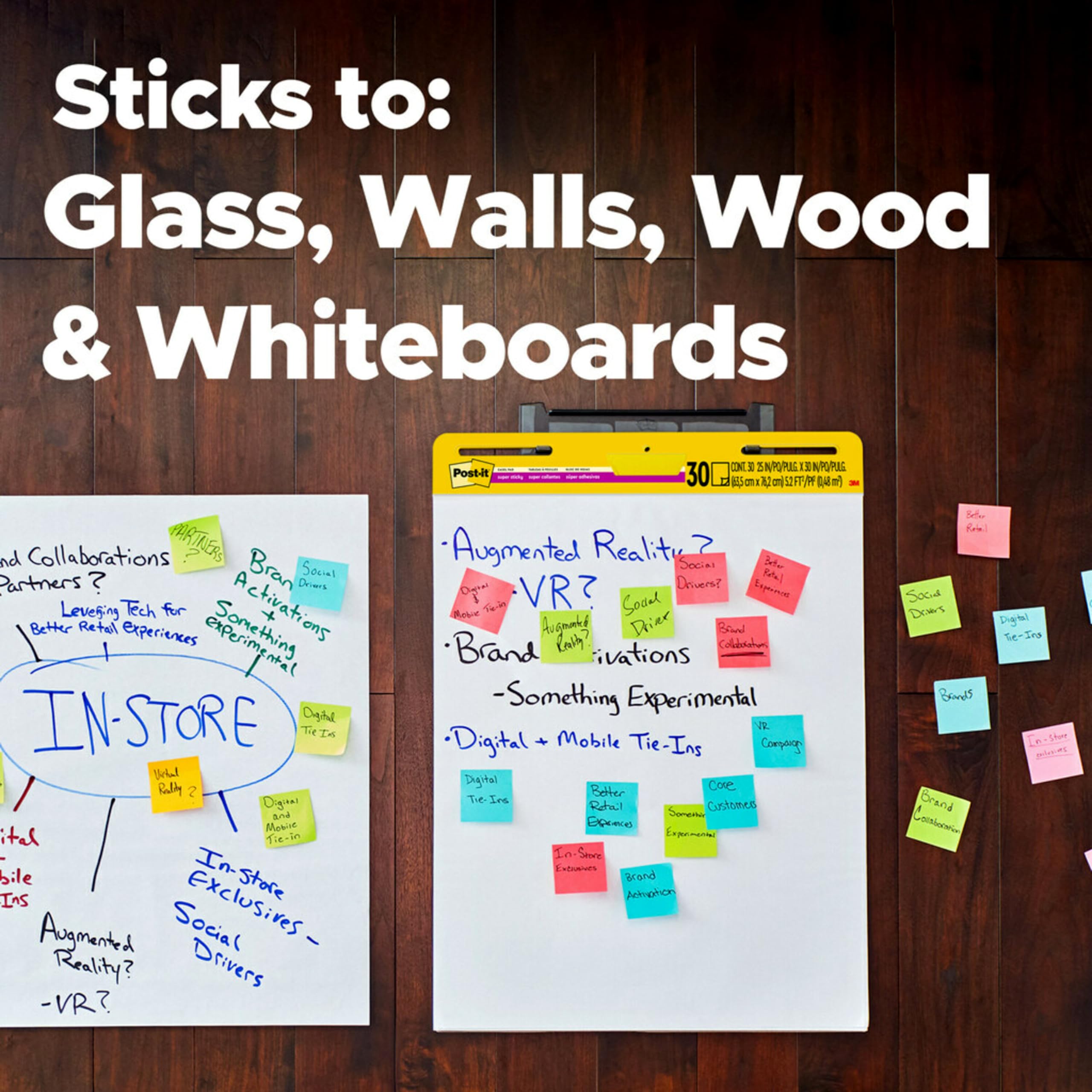 Post-it Super Sticky Easel Pad - 25 x 30 Inches Large White Premium Flip Chart Paper, 30 Sheets/Pad, 6 Pads Pack (559VAD6PK) - Perfect for Office Meetings, Classroom Presentations & Creative Brainstorming Sessions