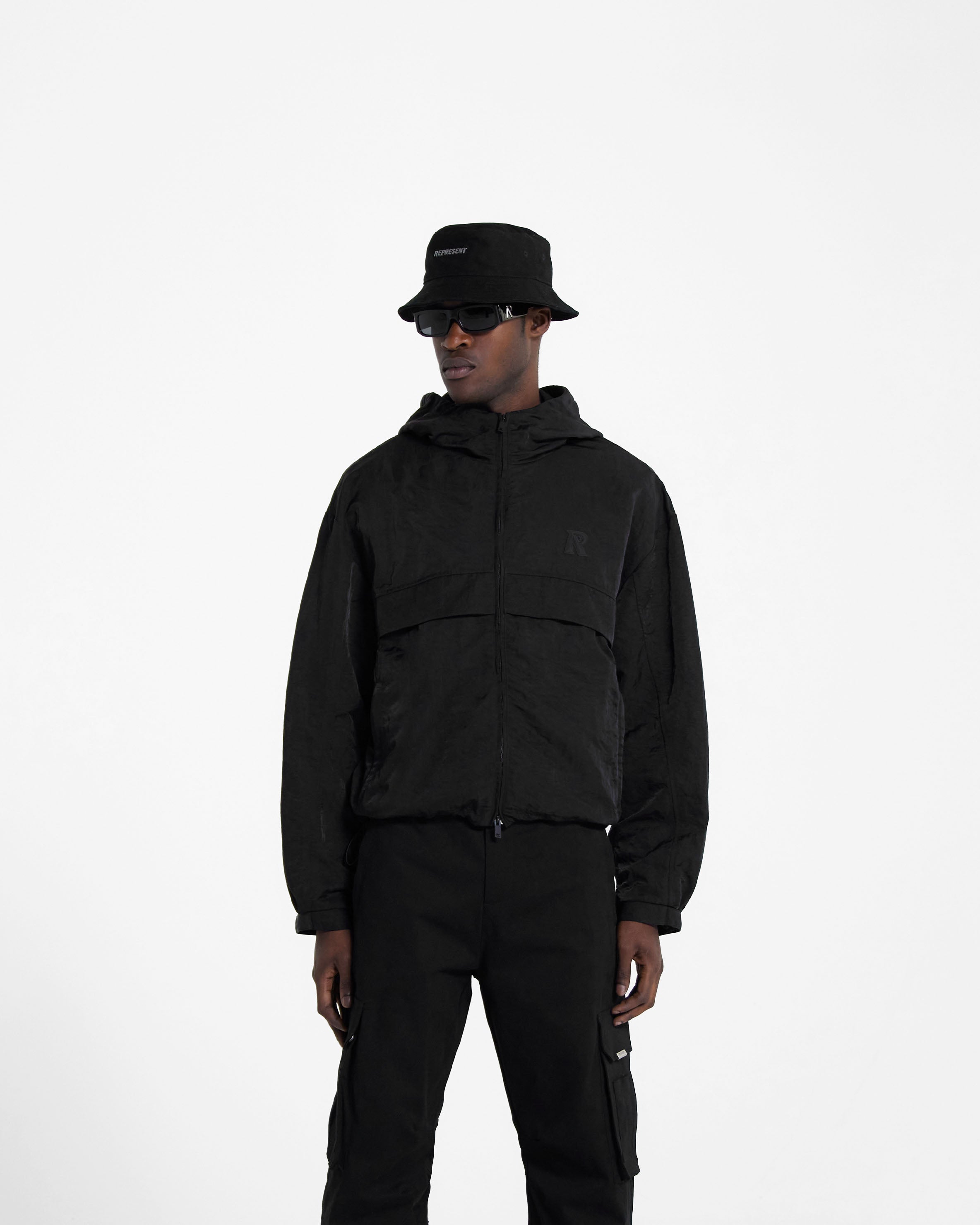 Premium Hooded Track Jacket for Men & Women | Lightweight Athletic Zip-Up Sweatshirt | Jet Black | Gym, Running & Casual Wear