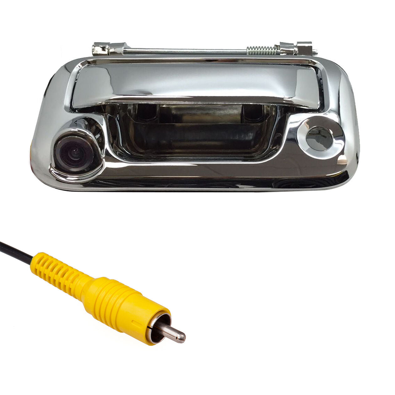 Ford F150 F250 F350 F450 F550 (2005-2016) Chrome Replacement Tailgate Handle with Backup Camera - Perfect for Truck Upgrades & Off-Road Adventures