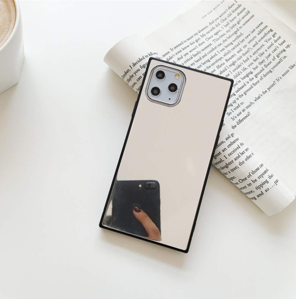 Premium Mirror Case for iPhone 11 Pro Max - Luxury Glossy Glass Back with Shockproof Silicone Bumper & TPU Frame - Slim Protective Cover for iPhone 11 Pro Max 6.5