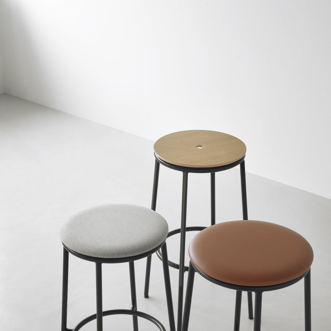 Simon Legald Circa Bar Stool by Normann Copenhagen - Modern Scandinavian Design Bar Height Stool for Kitchen Island, Breakfast Nook & Home Decor