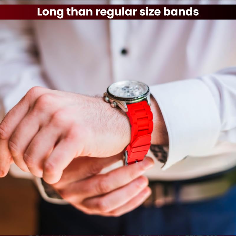 Premium Adjustable Silicone Watch Band for Women & Men - Waterproof Sporty Rubber Strap Compatible with Smartwatches & Regular Watches - Ideal for Running, Swimming & Outdoor Activities