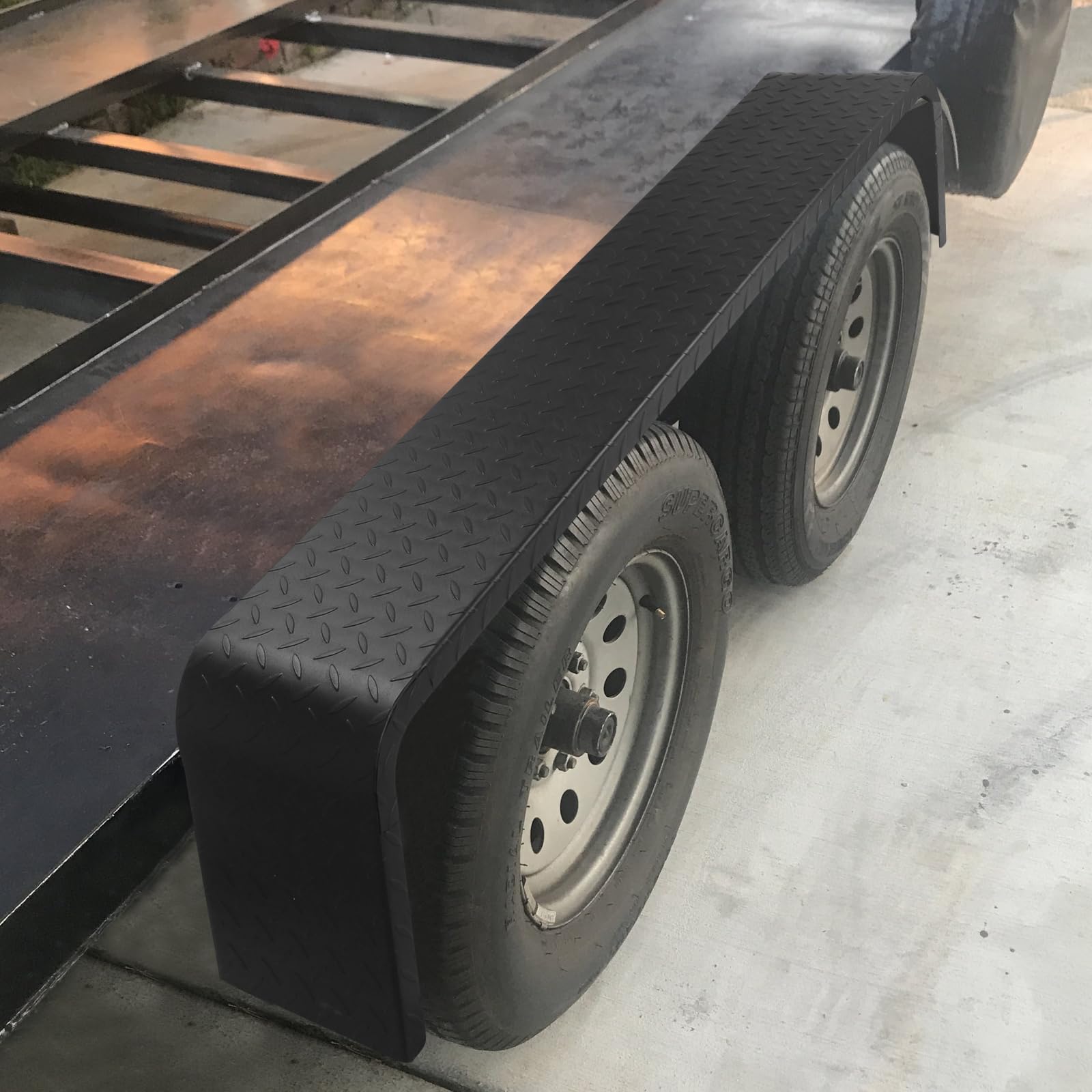 GARVEE 2-Pack Heavy Duty Steel Fender for 13-15 Inch Trailer Wheels - Durable Rust-Proof Protection for Boat, Utility & Cargo Trailers (Perfect for Towing & Off-Road Use)