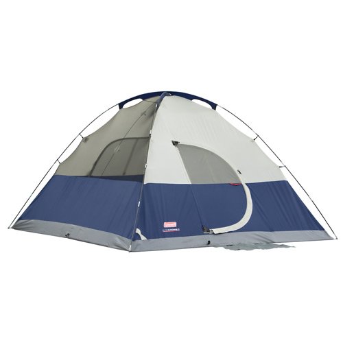 Coleman Elite Sundome 6-Person Camping Tent with Built-In LED Lighting System - Weatherproof, Rainfly Included, Wind-Resistant Up to 35 MPH - Perfect for Family Camping, Backpacking & Outdoor Adventures