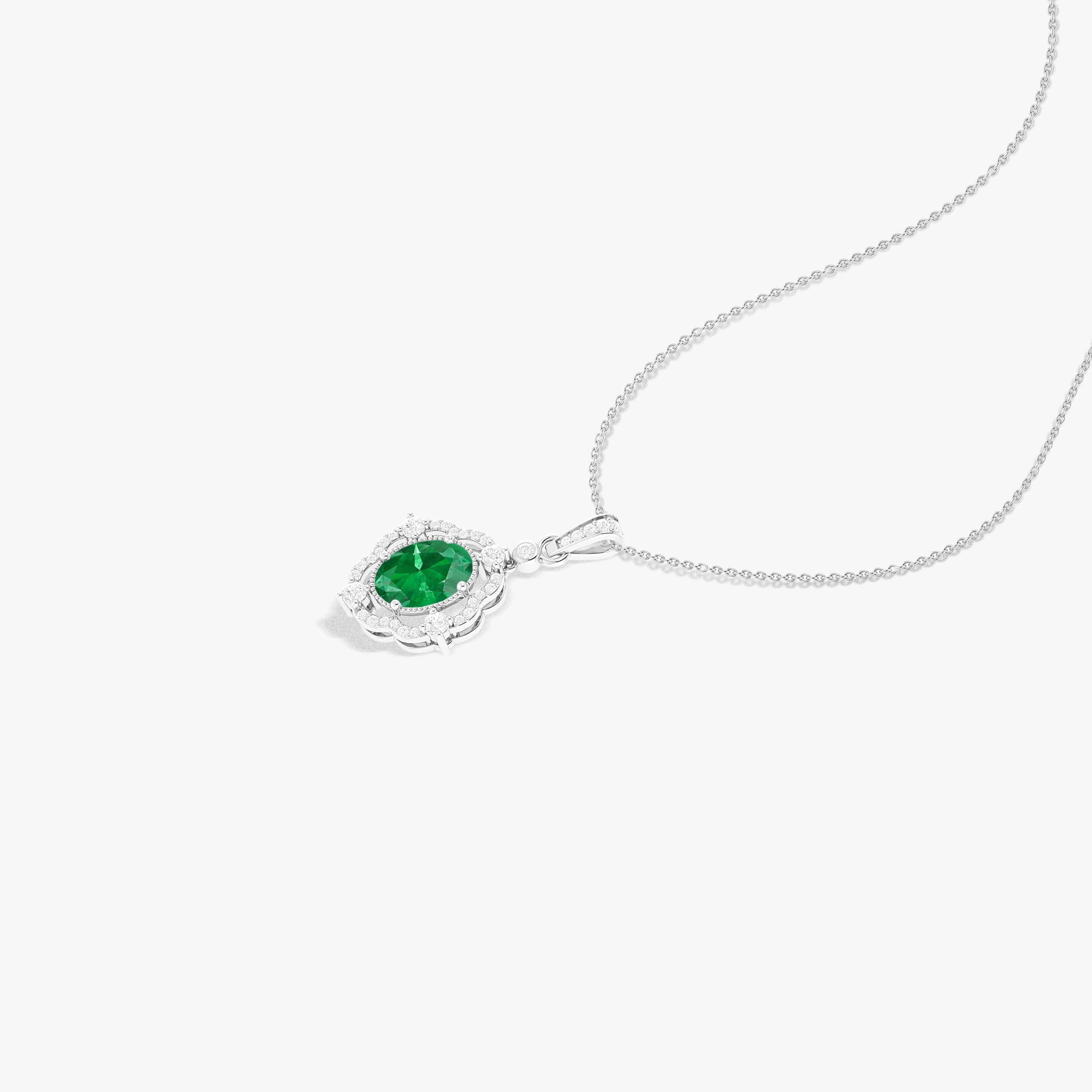 Green Emerald Gemstone Charm Pendant - Elegant Jewelry for Women | Perfect for Necklaces, Bracelets & Gift Giving