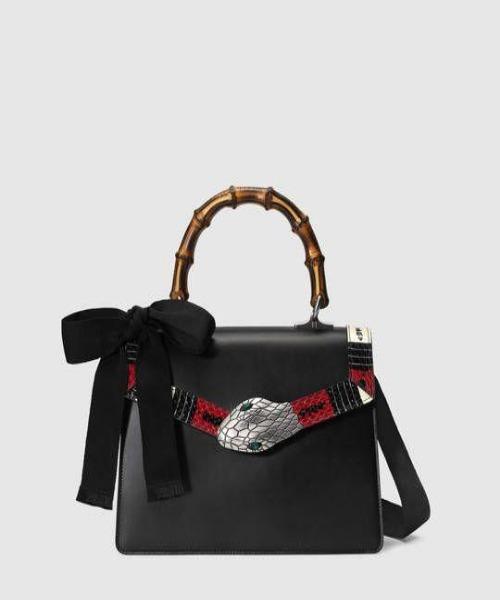 Gucci Lilith Leather Top Handle Bag for Women - Black Luxury Designer Handbag for Work, Party & Everyday Use