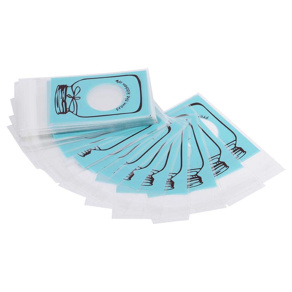 Blue Plastic Candy & Cookie Gift Bags - Lovely Wedding Party Supplies for Candy Packaging, Favor Bags, Birthday Treats & Baby Shower Favors