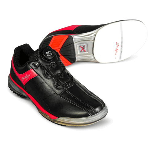 KR Strikeforce TPU Revival FT Black/Red Right Hand Performance Men's Bowling Shoes - Perfect for League Play & Tournament Bowling